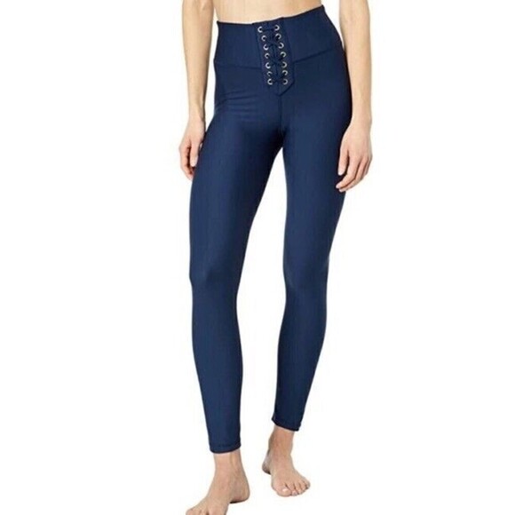 WeWoreWhat Blue Lace up Leggings. NWT - Picture 7 of 9